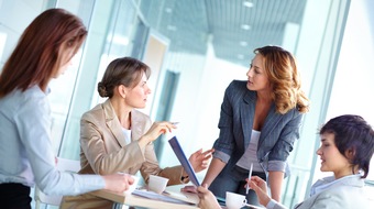 Four people in the office